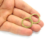 10 Antique Bronze Circle Connector Pendant (24mm) G6653