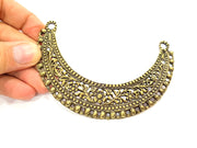 Antique Bronze Collar Pendant Connector  Necklace Bar (115x25mm) G7072