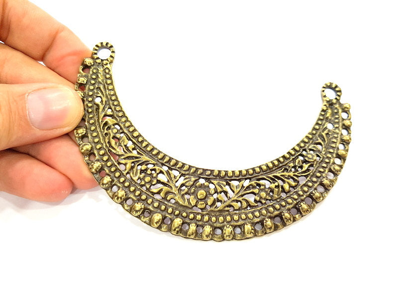 Antique Bronze Collar Pendant Connector  Necklace Bar (115x25mm) G7072