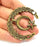 Antique Bronze Pendant Moon and Star Pendant  (55x50mm) G6673
