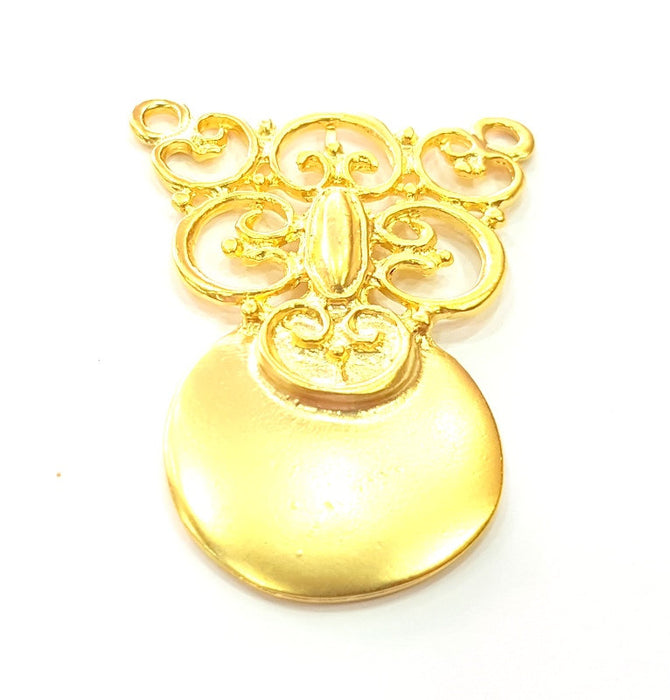 Gold Plated Medallion Pendants (66x48mm)  G6236