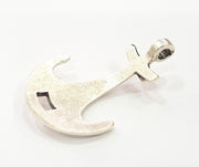Antique Silver Plated Anchor Pendants (54x35mm) Antique Silver Plated Metal  G6248