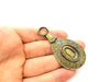 Antique Bronze  Pendant Blank (70x35mm)  G6257