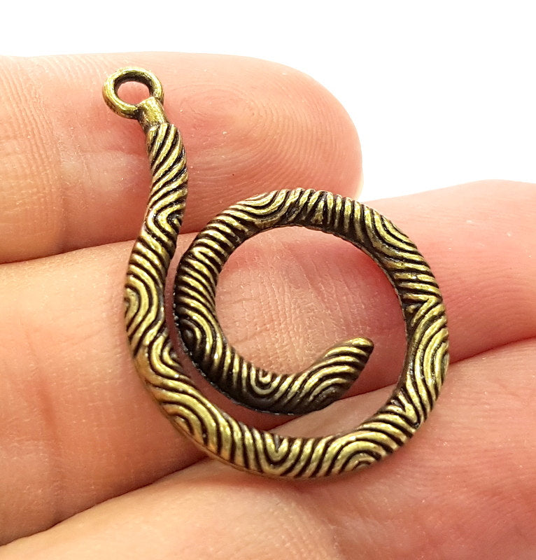 2 Pcs Antique Bronze Pendant Component , Earring Component,  (34x22mm) G6265