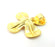 4 pcs Gold Plated Flower Pendants (37mm)  G6280