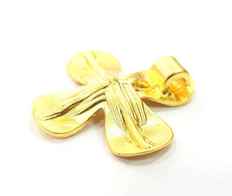 Gold Plated Flower Pendants (37mm)  G6280