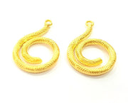 2 Gold Plated Charms (34x22mm)  G6283