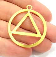 2 Gold Plated Pendant (36mm)  G14570