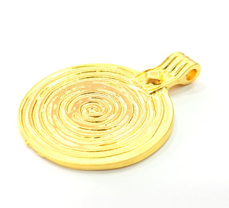 Gold Plated Medallion Pendants (40x33mm)  G6306