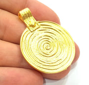 Gold Plated Medallion Pendants (40x33mm)  G6306