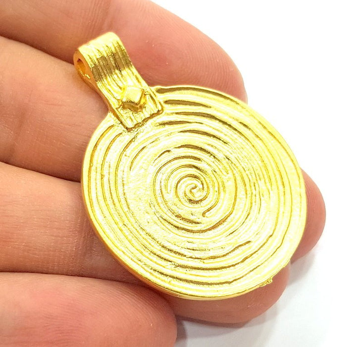 Gold Plated Medallion Pendants (40x33mm)  G6306