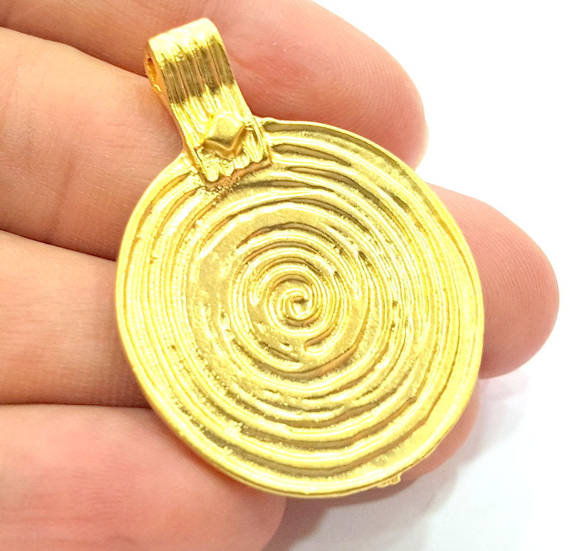 Gold Plated Medallion Pendants (40x33mm)  G6306
