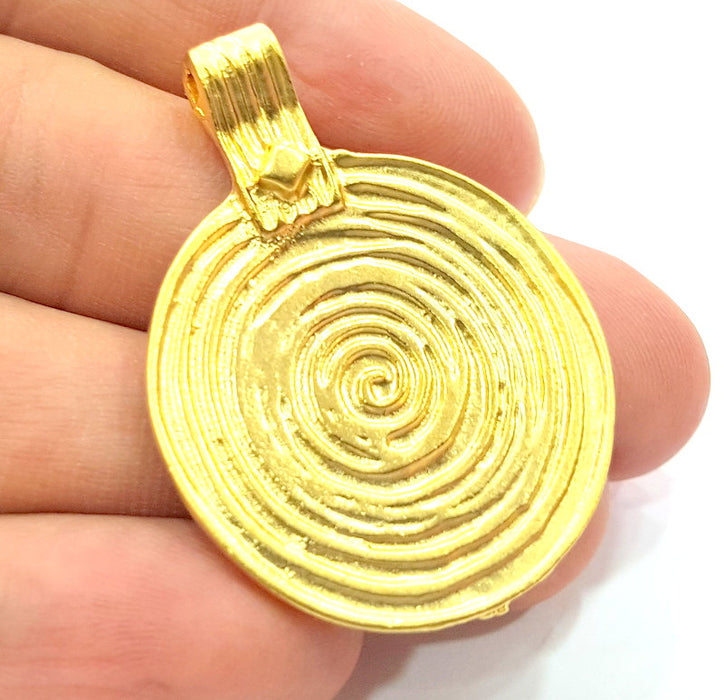 Gold Plated Medallion Pendants (40x33mm)  G6306