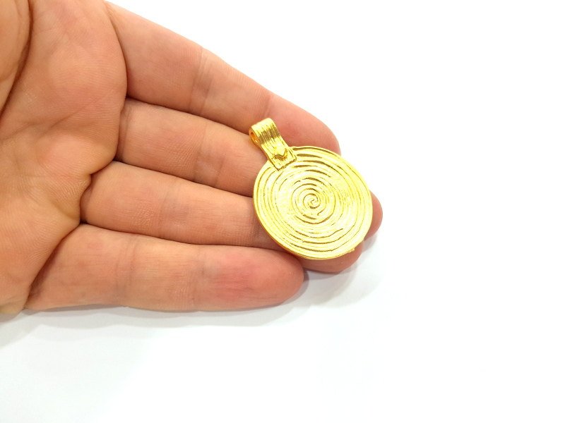 Gold Plated Medallion Pendants (40x33mm)  G6306