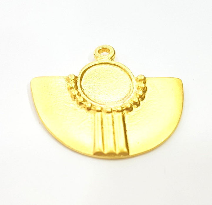 Gold Pendant Blank Pendants Gold Plated Pendant (35x31mm)  G6690