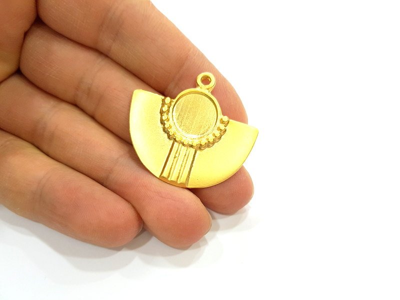 Gold Pendant Blank Pendants Gold Plated Pendant (35x31mm)  G6690