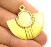Gold Pendant Blank Pendants Gold Plated Pendant (35x31mm)  G6690