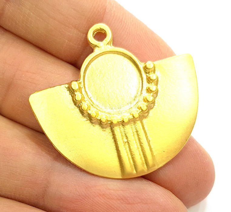 Gold Pendant Blank Pendants Gold Plated Pendant (35x31mm)  G6690