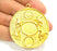 Gold Pendant Blank Pendants Gold Plated Pendant (47mm)  G6691