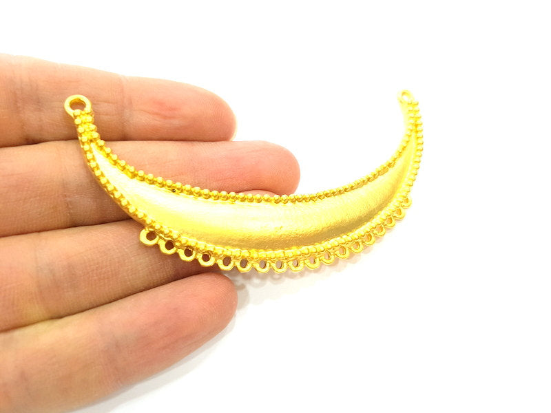 Gold Pendant Gold Plated Necklace Connector (92x18mm)  G6694