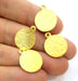 10 Gold Charms Gold Plated Hammered Charms  (16mm)  G6695