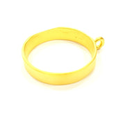 Gold Bezel Base Setting Necklace Blank Mountings Gold Plated Brass (20 mm blank) G6709