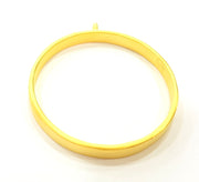 Gold Bezel Base Setting Necklace Blank Mountings Gold Plated Brass (40 mm blank) G6712