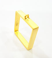 Gold Bezel Base Setting Necklace Blank Mountings Gold Plated Brass (25 mm blank) G6714