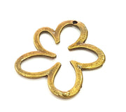 2 Pcs Antique Bronze Pendant , Earring Component,  (42x35mm) G6310