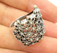Silver Ring Blank Ring Settings Ring Bezel Base Cabochon Mountings Adjustable (for 2mm stone tiny blanks) Oxidized Silver Plated Brass G6737