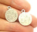 10 Silver Charms Antique Silver Plated Hammered Charms 10 Pcs  (15mm) G6787