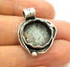 10 Silver Pendant Blank Bezel Base Setting Necklace Blank Mountings Antique Silver Plated Brass (15 mm blank) G6799