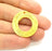 2 Gold Circle Pendant Gold Plated Necklace Connector (29mm)  G6634