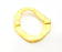 2 Gold Pendant Gold Plated Hammered Connector Pendant (31x27mm)  G11321