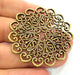 Antique Bronze Filigree Pendant  (50mm) G8940