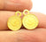 4 Gold Charms Gold Plated Ottoman Signature Charms  4 Pcs (13mm)  G6855