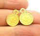 4 Gold Charms Gold Plated Ottoman Signature Charms  4 Pcs (13mm)  G6855