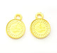 4 Gold Charms Gold Plated Ottoman Signature Charms  4 Pcs (13mm)  G6855