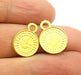 4 Gold Charms Gold Plated Ottoman Signature Charms  4 Pcs (13mm)  G6855