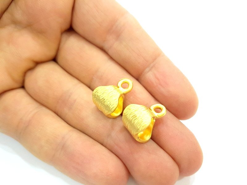 2 Gold Plated Bail Charms (17x11mm)  G6857