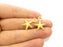 5 Gold Charm Gold Plated Starfish Charms (22x17mm)  G6858