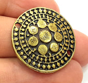 4 Antique Bronze Connector Charms  (27mm) G8849