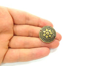 4 Antique Bronze Connector Charms  (27mm) G8849
