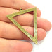 2 Triangle Pendant Antique Bronze Tone (50x44mm) G7073