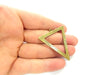 2 Triangle Pendant Antique Bronze Tone (50x44mm) G7073