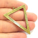 2 Triangle Pendant Antique Bronze Tone (50x44mm) G7073