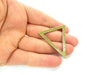 2 Triangle Pendant Antique Bronze Tone (50x44mm) G7073