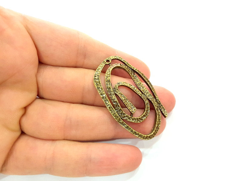 2 Antique Bronze Pendant Medallion Pendant  (50x30mm) G6353