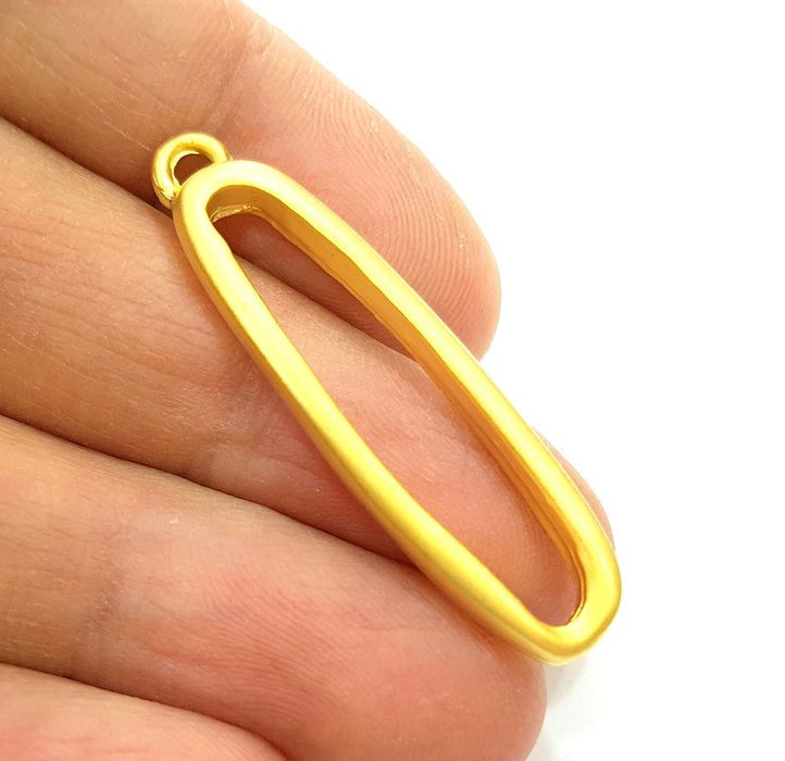 2 Gold Pendant Gold Plated Pendant (44x12mm) G6870