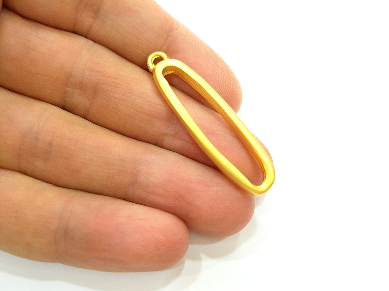 2 Gold Pendant Gold Plated Pendant (44x12mm) G6870